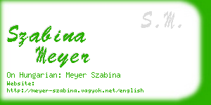 szabina meyer business card